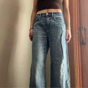 American Eagle Outfitters High Rise Baggy Wide Leg Jeans